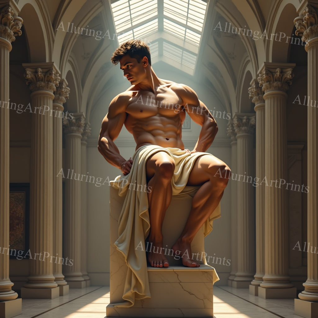 Male Model Muscular Digital Art AI Fantasy - 236B