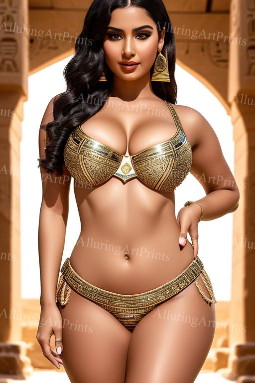 Risque Indian Model Female Digital Art AI Fantasy - BB834