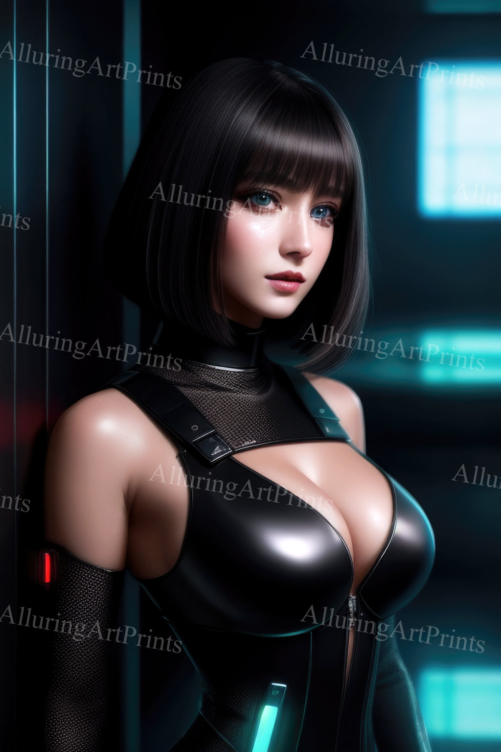 Risque Asian Model Female Digital Art AI Fantasy - BB976