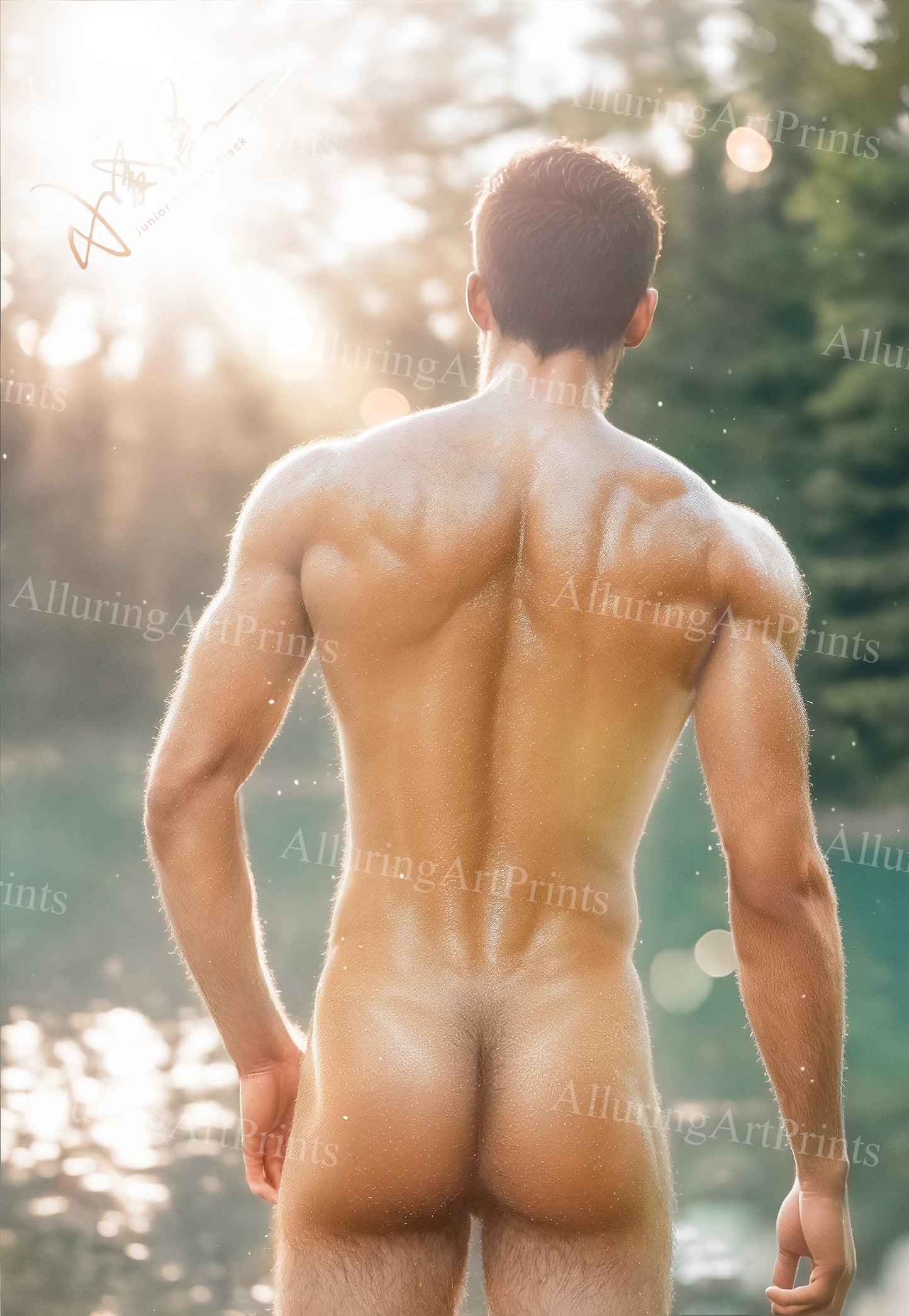 Male Model Slender Digital Art AI Fantasy - EE23