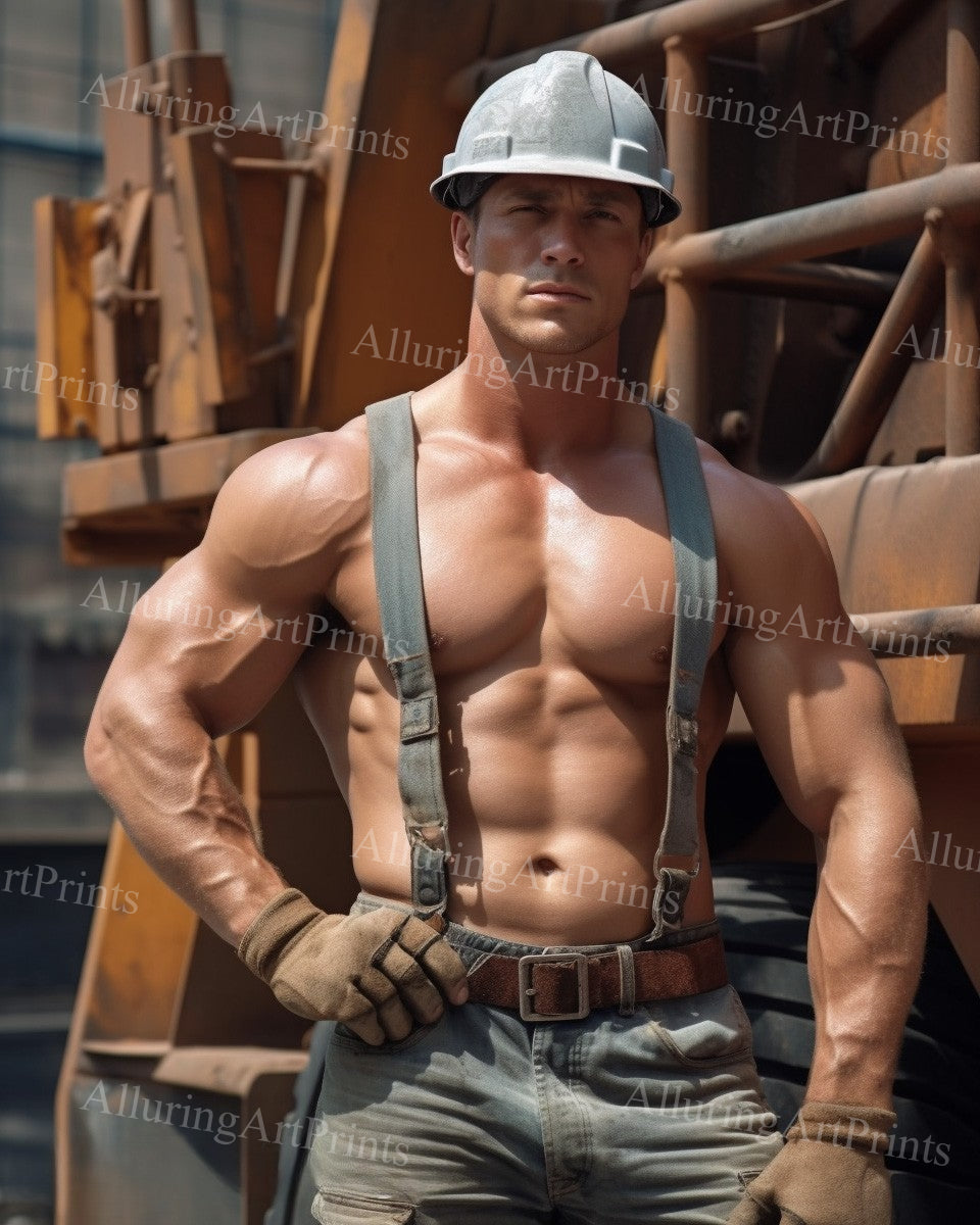 Male Model Muscular Digital Art AI Fantasy - MM139