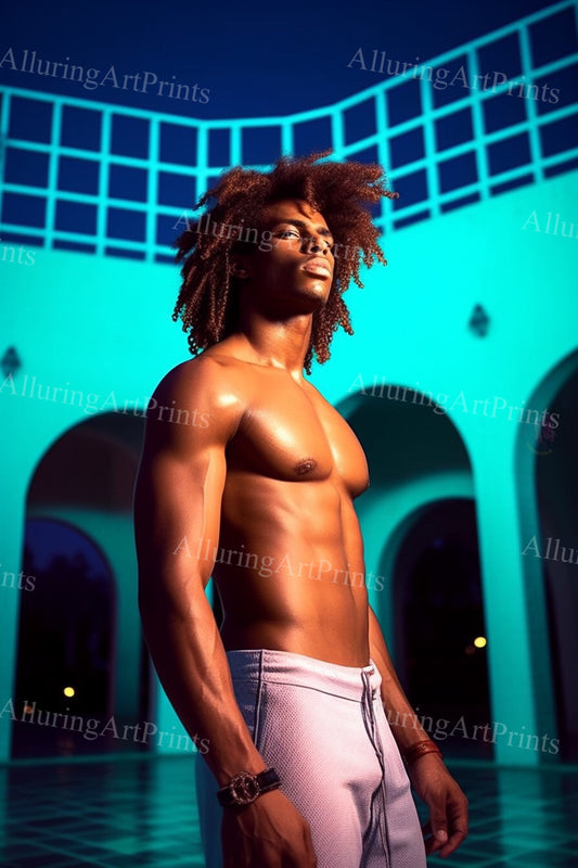 Male Model Muscular Digital Art AI Fantasy - MM18