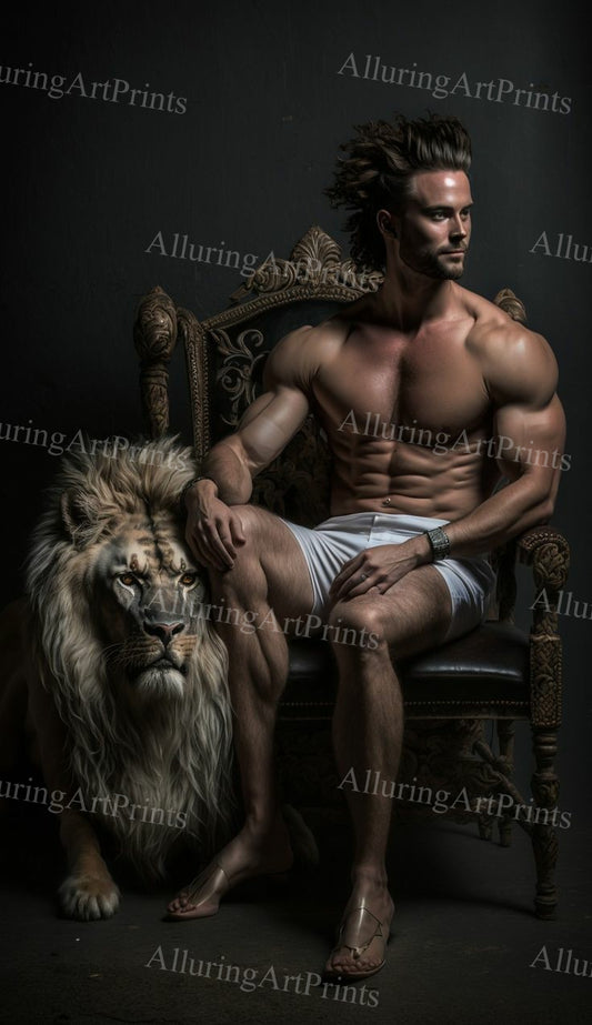 Male Model Muscular Digital Art AI Fantasy - MM24