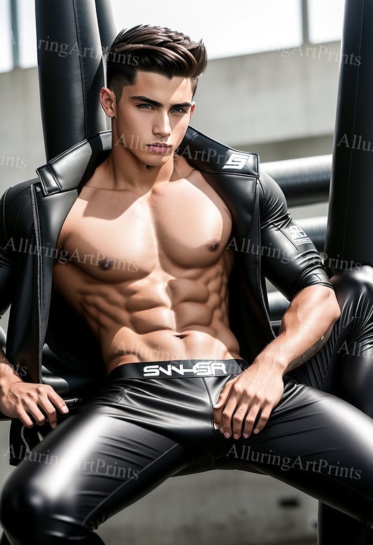 Male Model Muscular Digital Art AI Fantasy- MM38