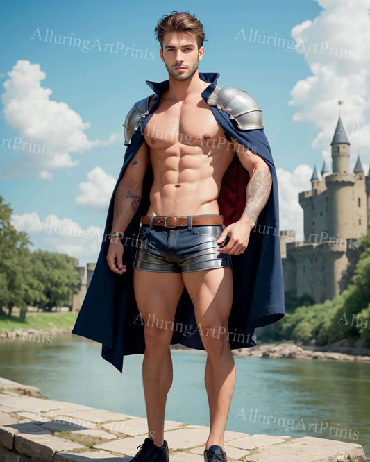 Male Model Muscular Digital Art AI Fantasy- MM417