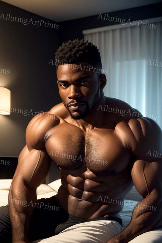 Male Model Muscular Digital Art AI Fantasy - MM46