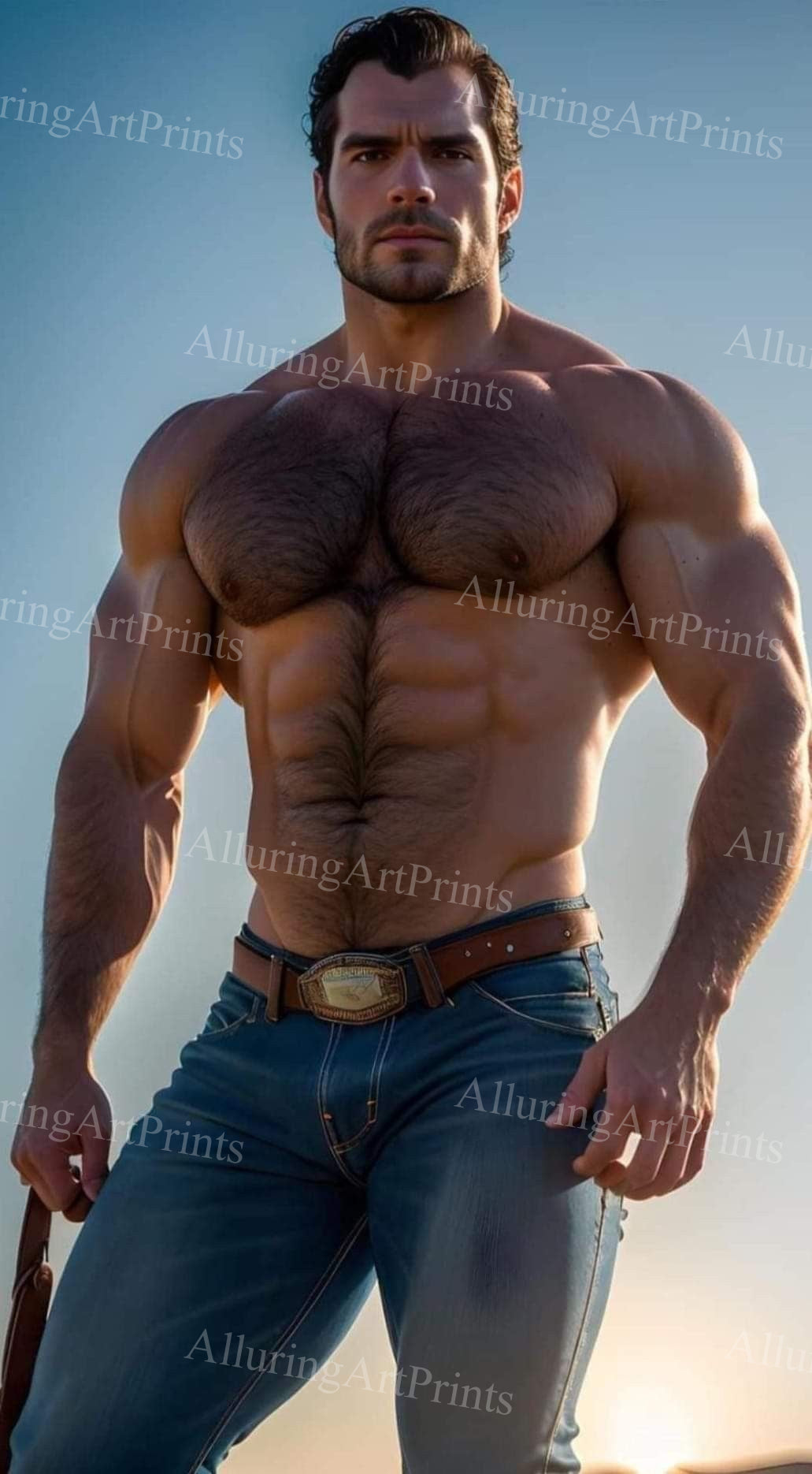 Male Model Muscular Digital Art AI Fantasy - MM6