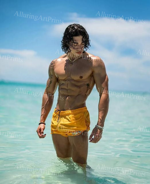 Male Model Muscular Digital Art AI Fantasy - MM655