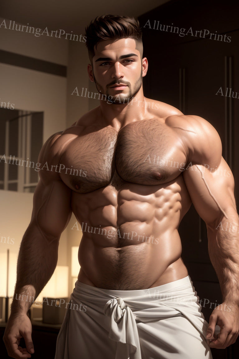 Male Model Muscular Digital Art AI Fantasy- MM76