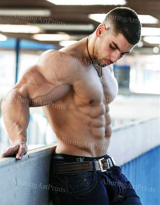 Male Model Muscular Digital Art AI Fantasy - MM821