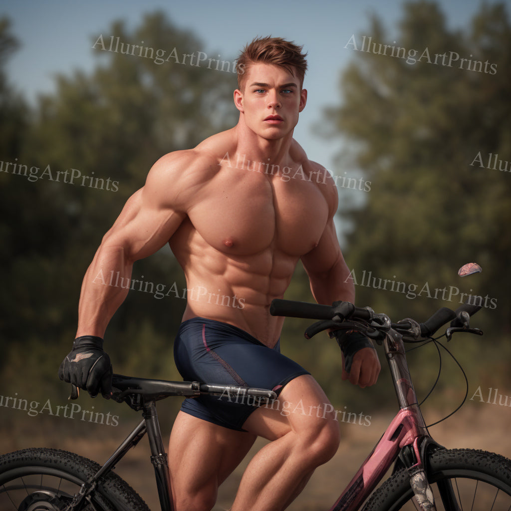 Male Model Muscular Digital Art AI Fantasy - NN18