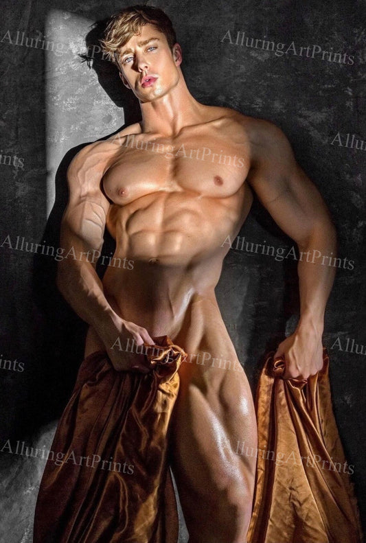 Male Model Muscular Digital Art AI Fantasy - NN26