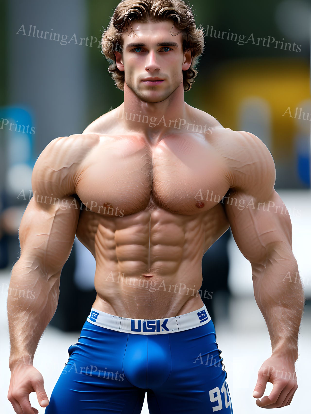 Male Model Muscular Digital Art AI Fantasy - NN46