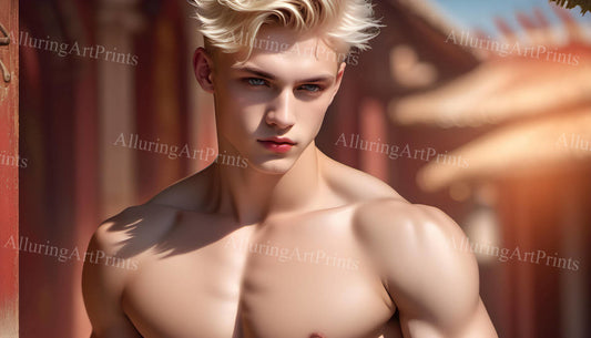 Male Model Slender Digital Art AI Fantasy - NN50