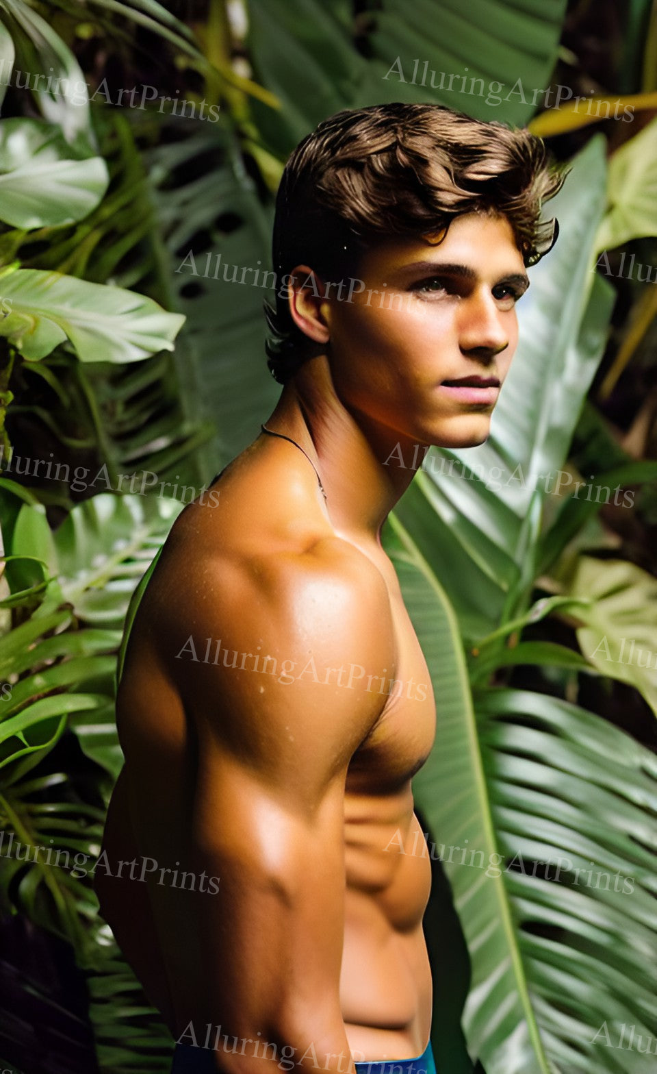 Male Model Muscular Digital Art AI Fantasy - NN613