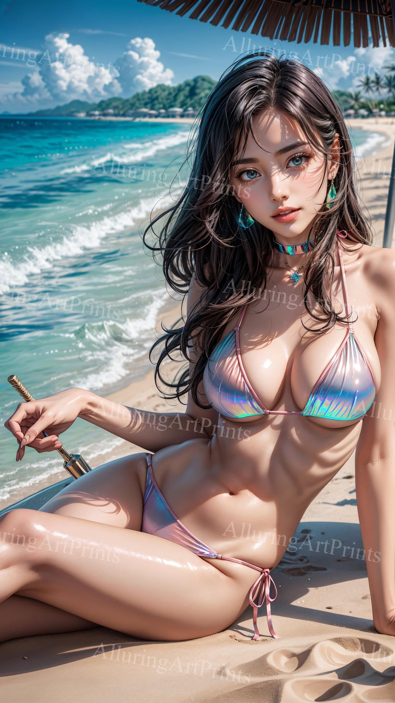 Risque Asian Model Female Digital Art AI Fantasy - QQ43