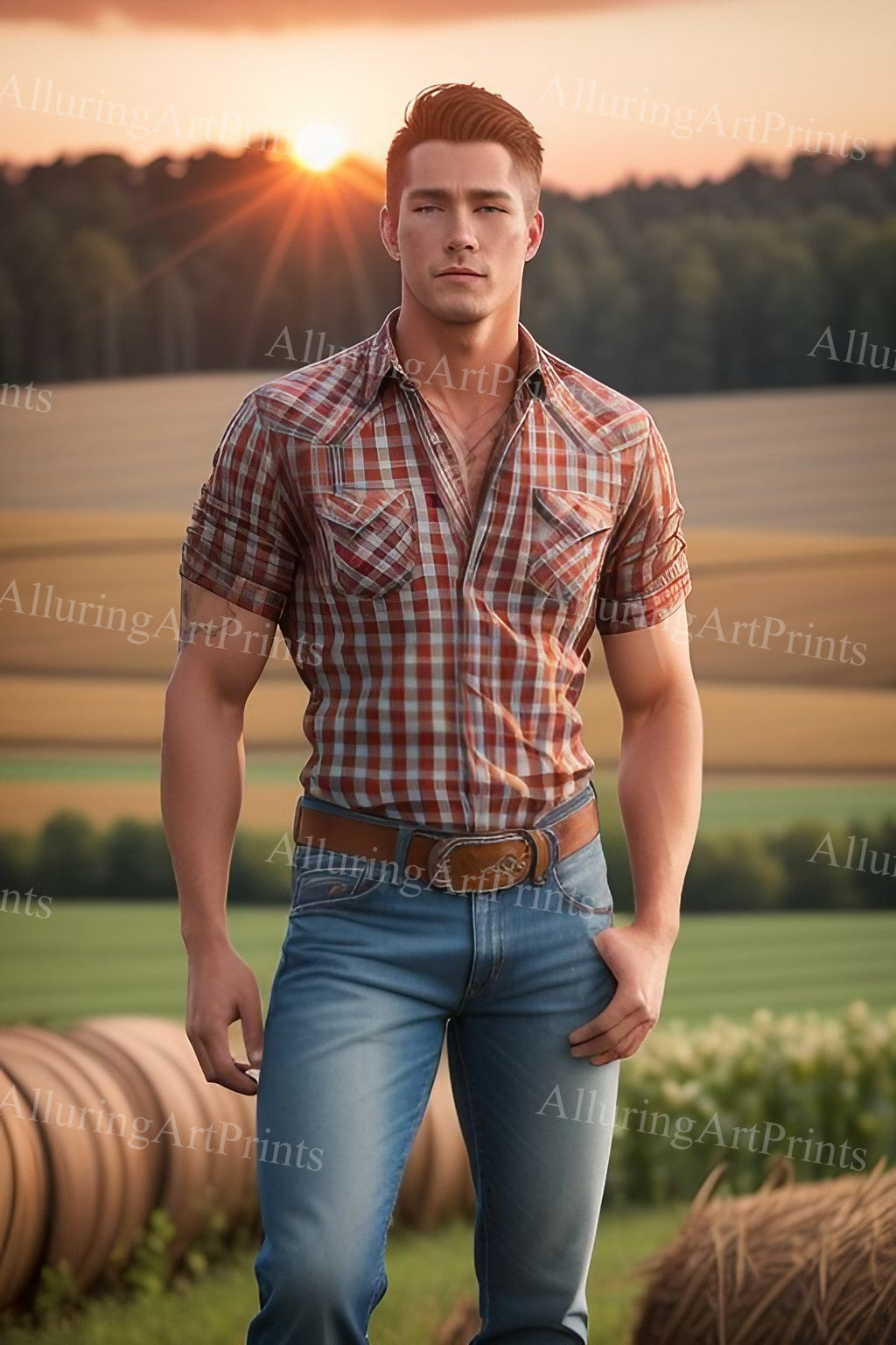 Male Model Slender Digital Art AI Fantasy - SS394