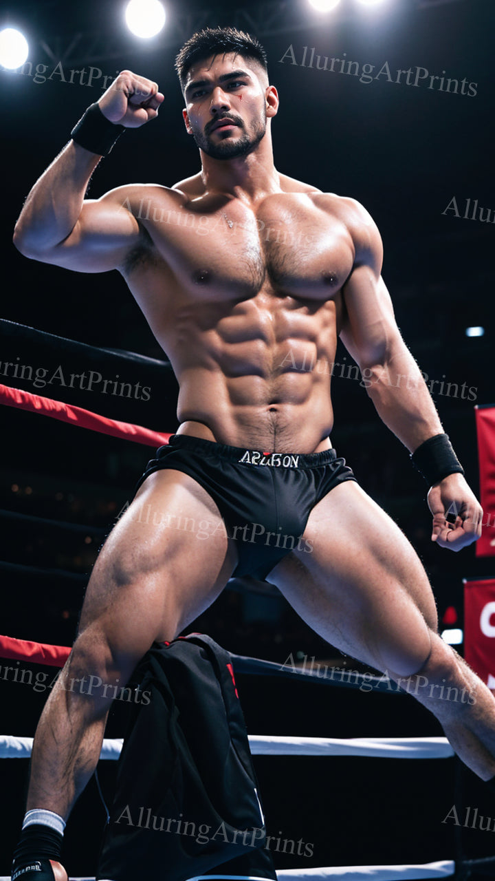 Male Model Muscular Digital Art AI Fantasy - TT512