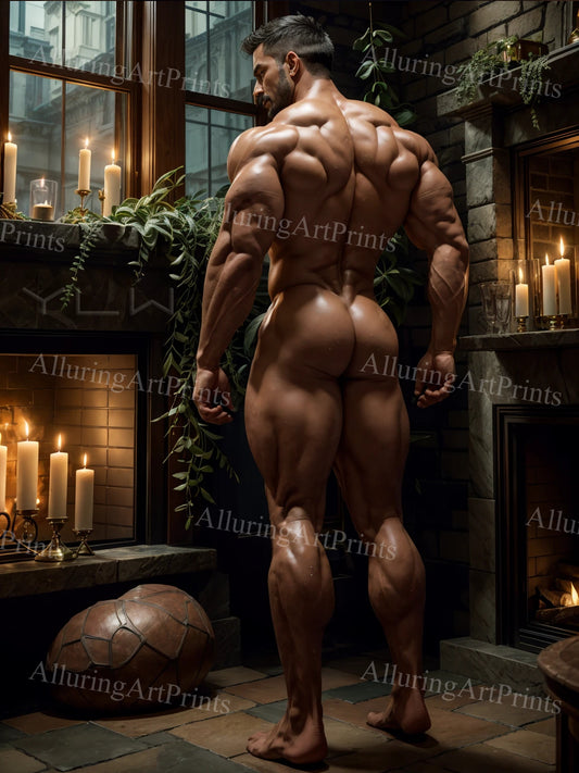 Male Model Muscular Digital Art AI Fantasy - TT529