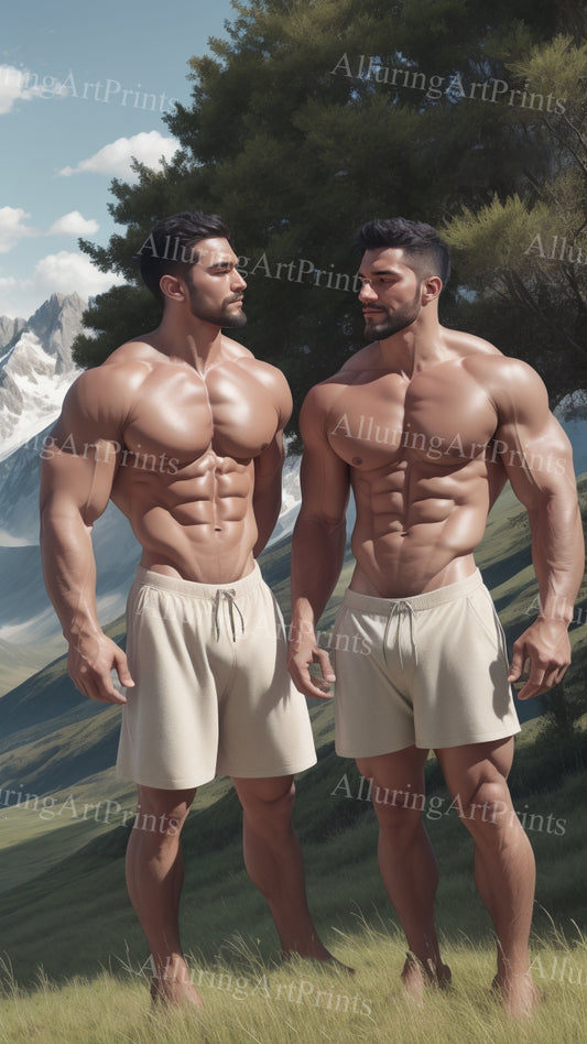 Male Models Muscular Digital Art AI Fantasy - TT754