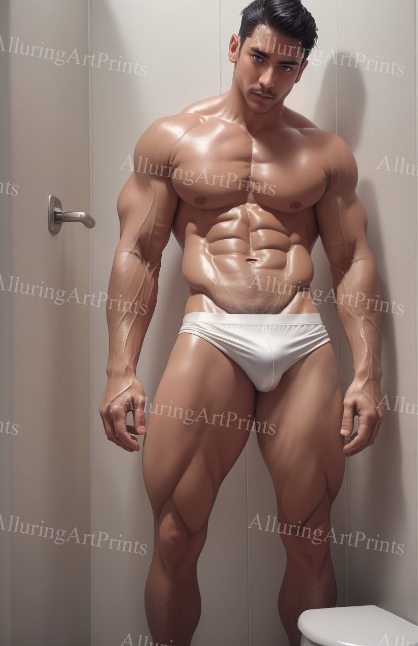 Male Model Muscular Digital Art AI Fantasy - TT755