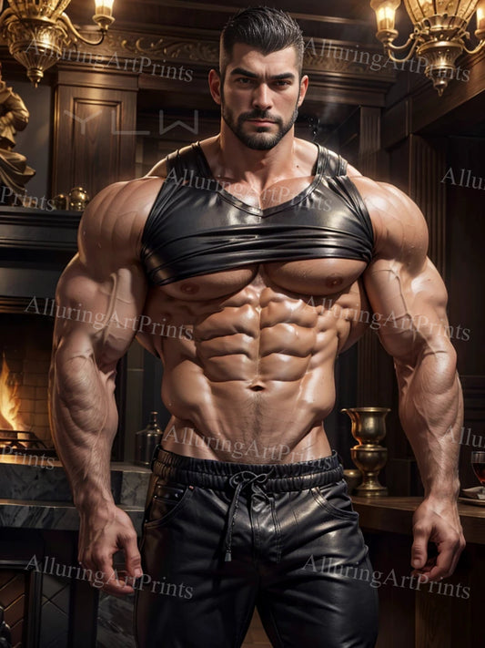 Male Model Muscular Digital Art AI Fantasy - TT763