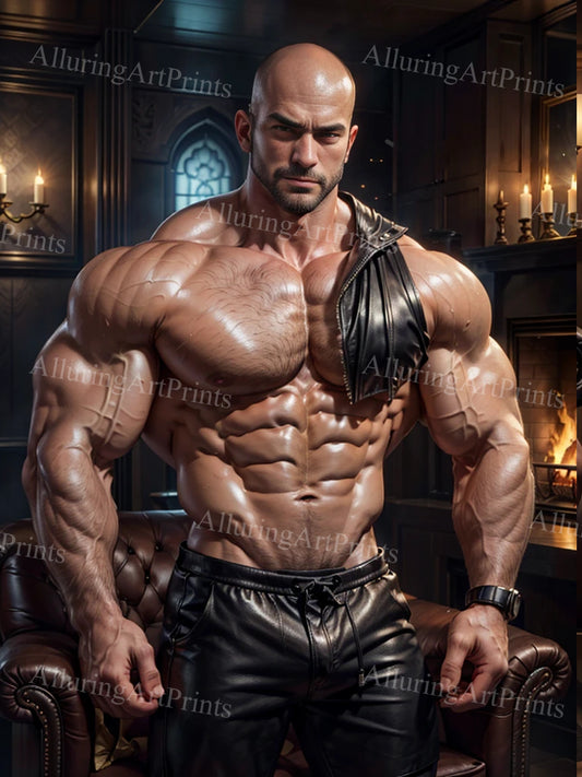 Male Model Muscular Digital Art AI Fantasy - TT764