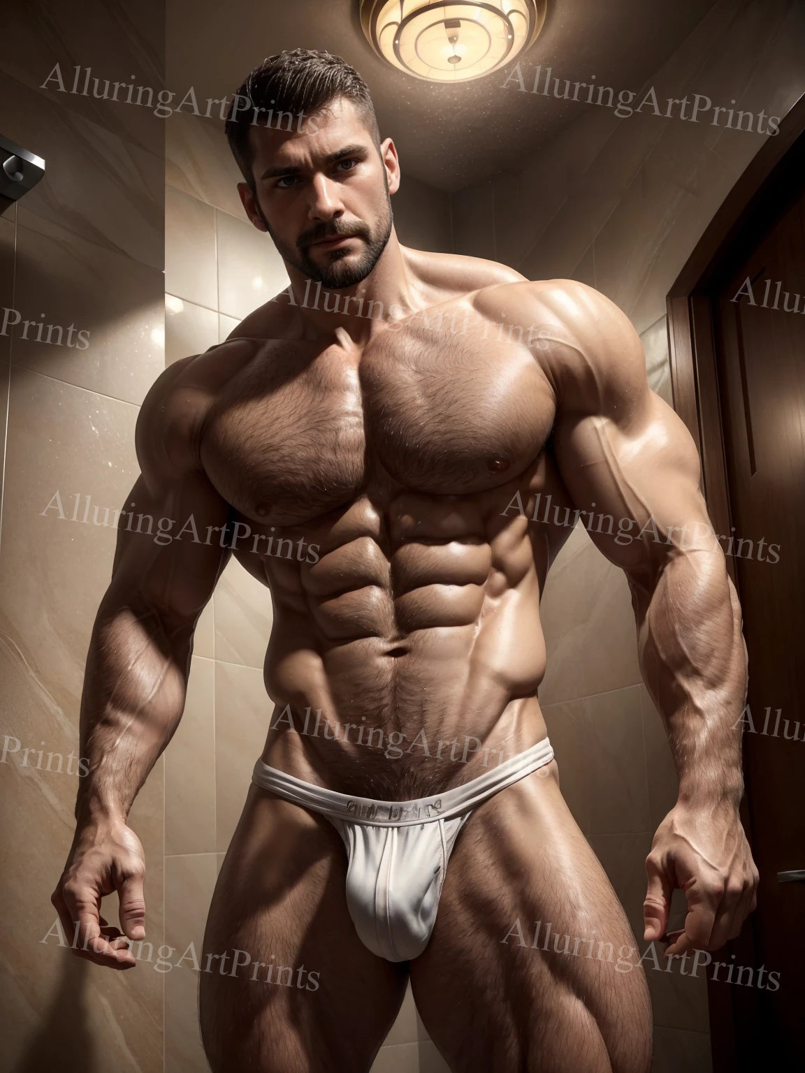 Male Model Muscular Digital Art AI Fantasy - TT765