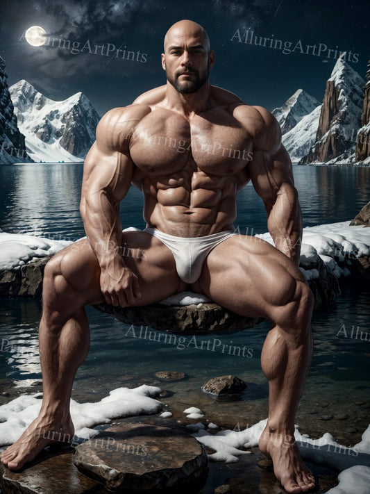 Male Model Muscular Digital Art AI Fantasy - TT770