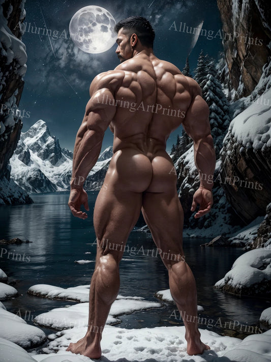 Male Model Muscular Digital Art AI Fantasy - TT773