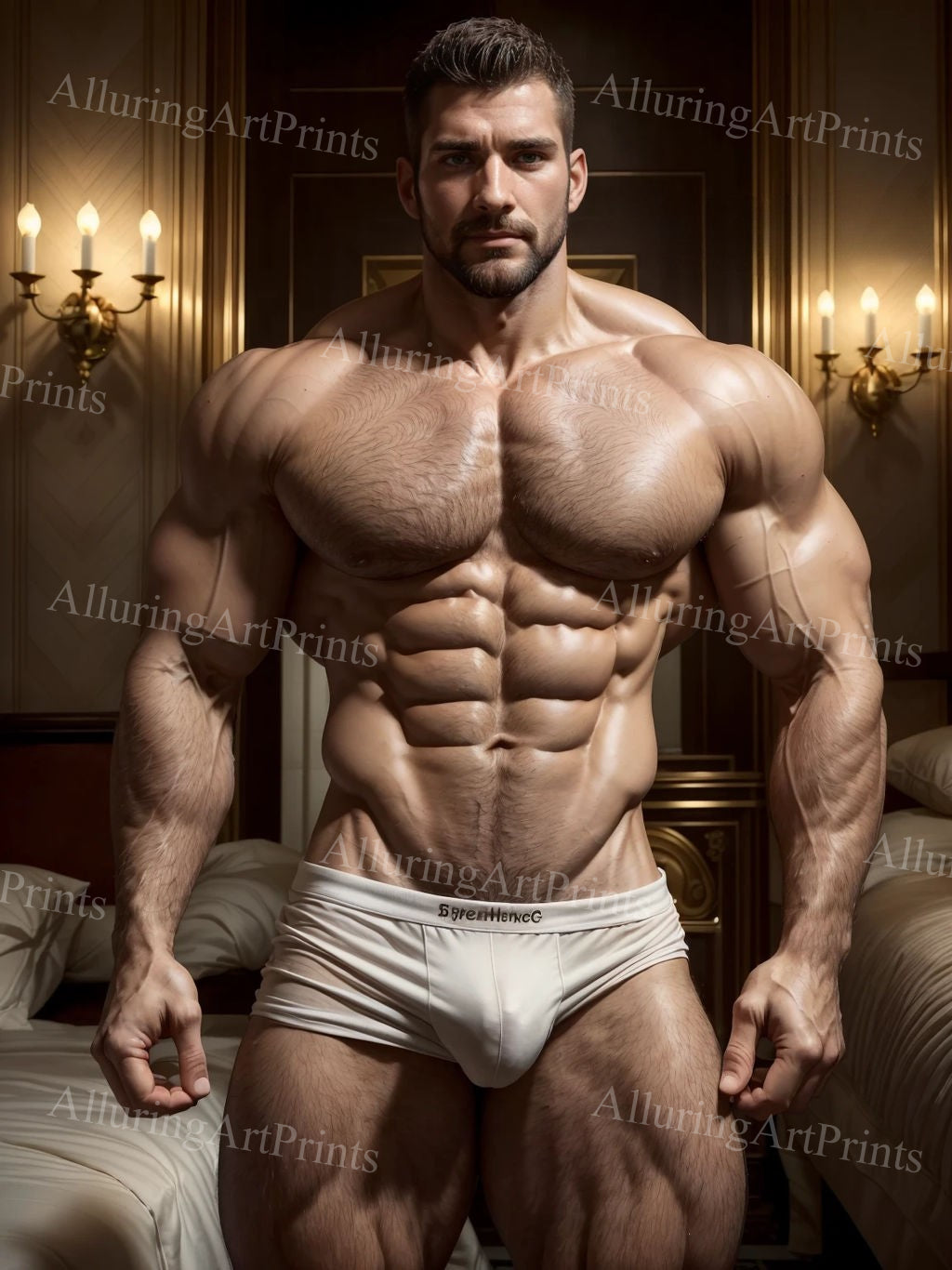 Male Model Muscular Digital Art AI Fantasy - TT775