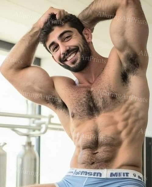 Male Model Hairy Muscular - U1132