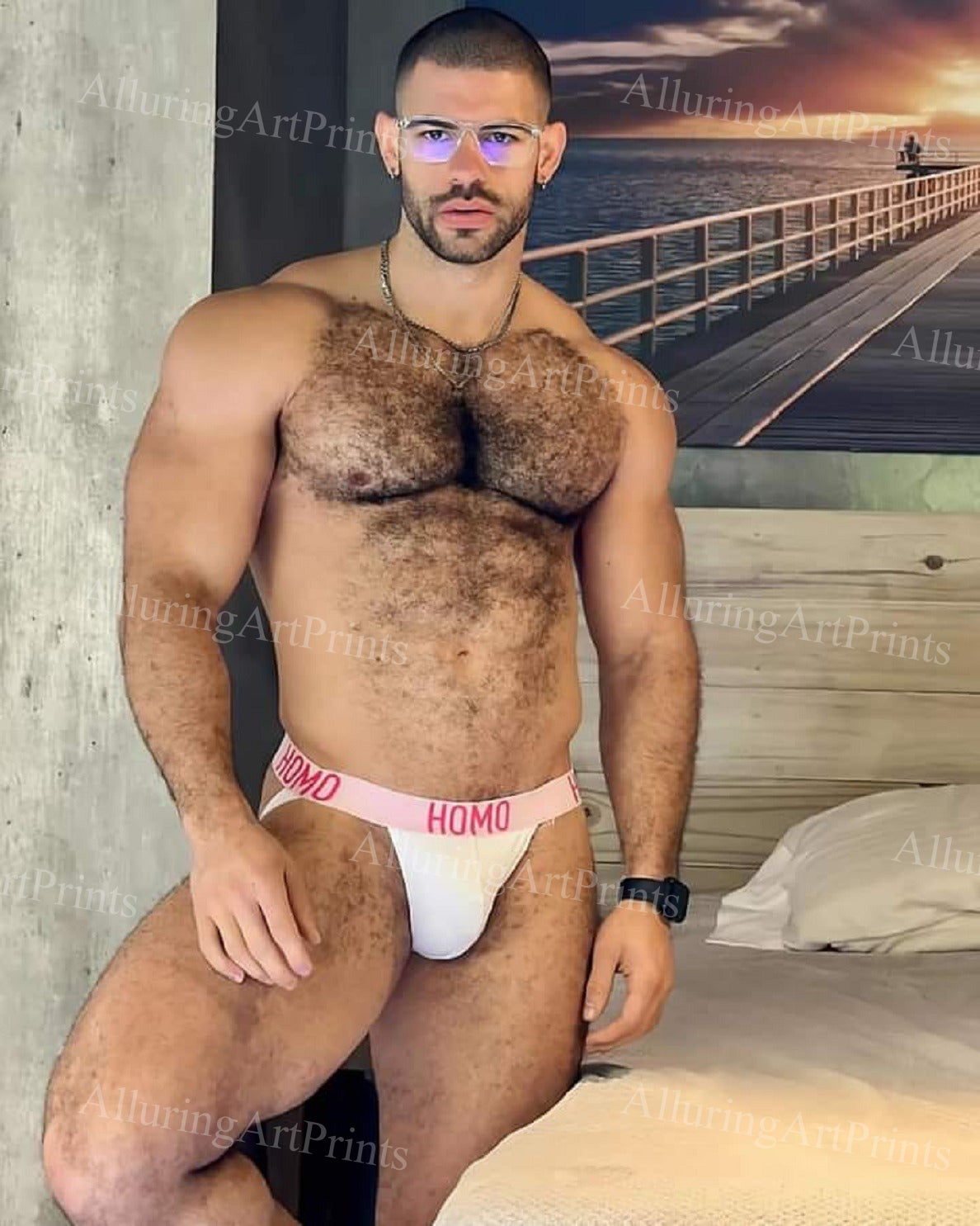 Male Model Hairy Muscular - U1136