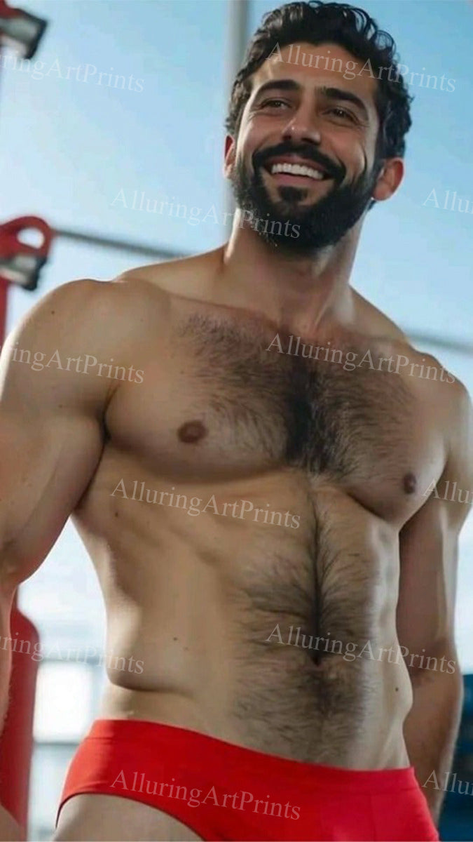 Male Model Hairy Muscular - U1138