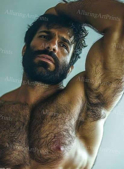 Male Model Hairy Muscular - U1151