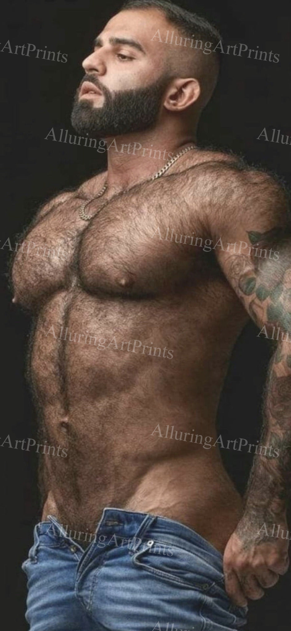 Male Model Hairy Muscular - U1163