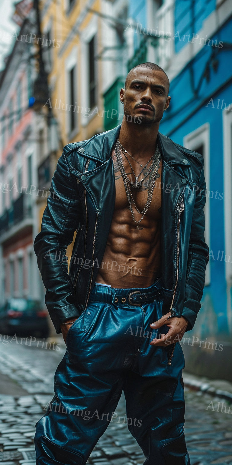 Black Male Model Muscular - U1358