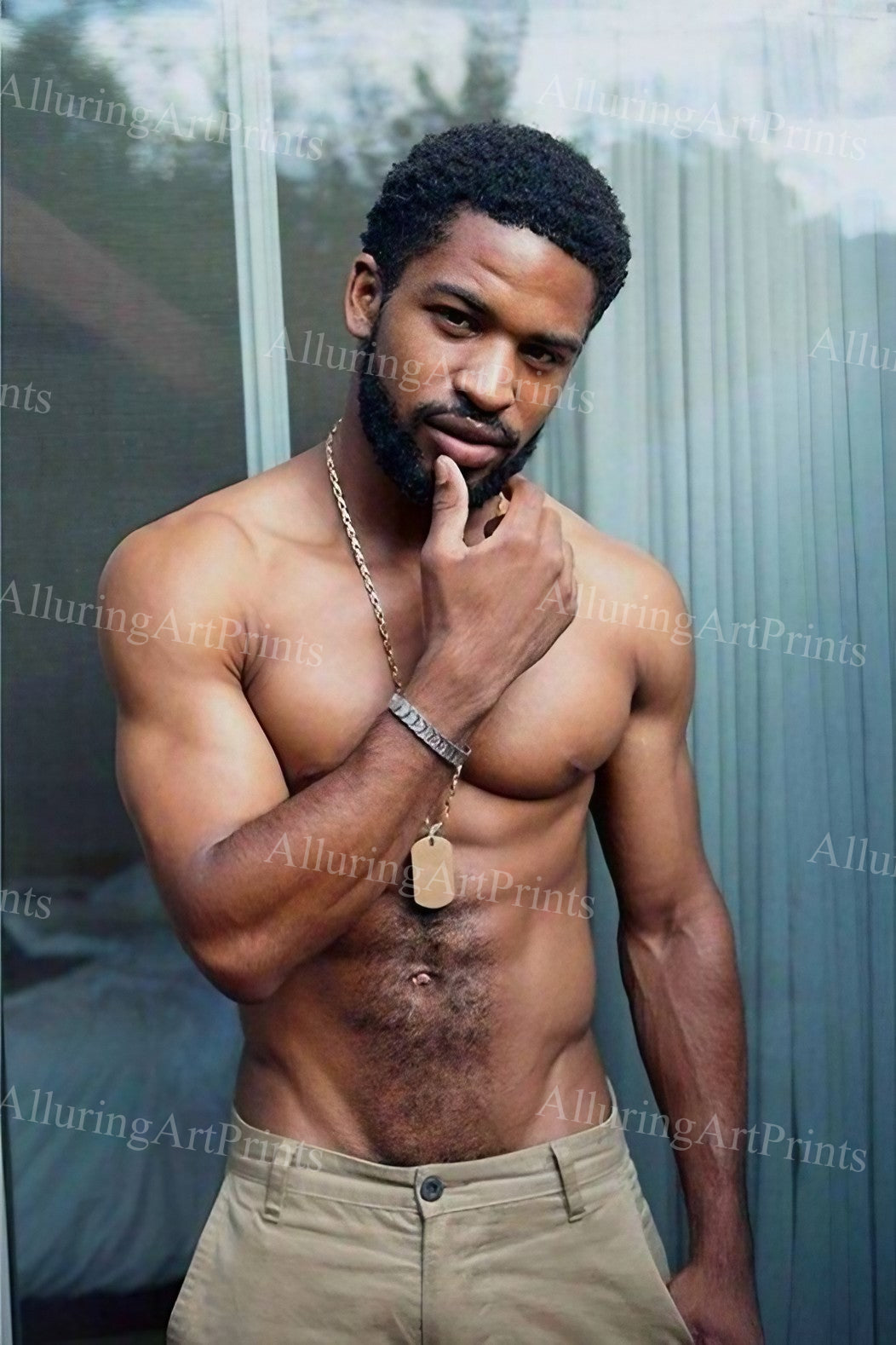 Black Male Model Muscular - U489