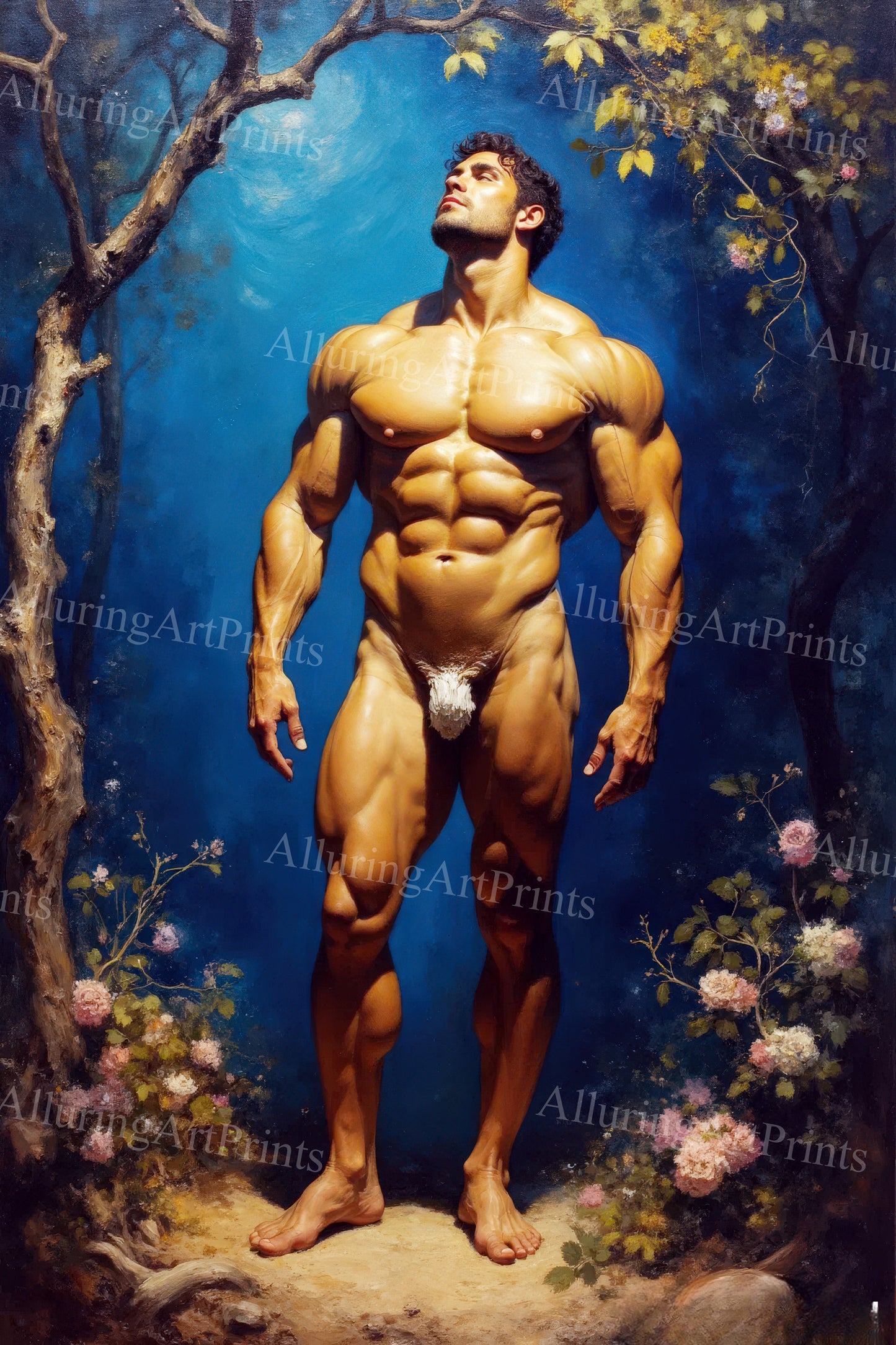 Male Model Muscular Digital Art AI Fantasy - U550