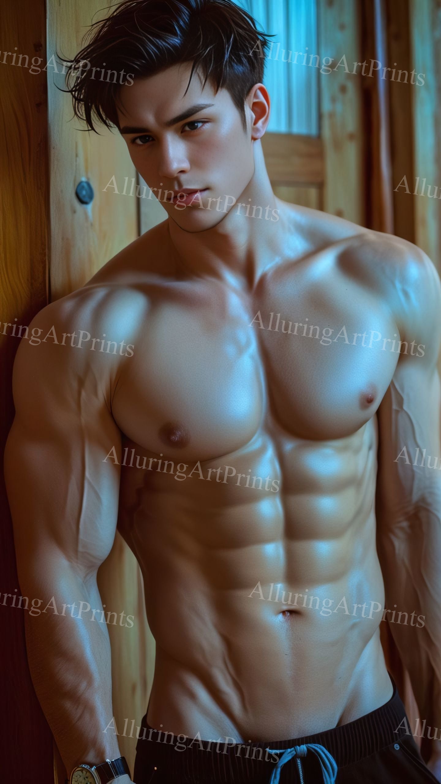 Male Model Muscular Digital Art AI Fantasy - U600