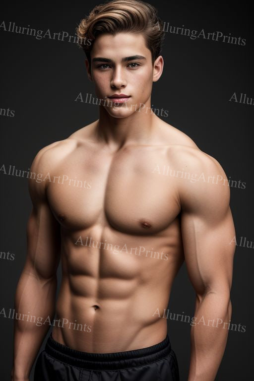 Male Model Muscular Digital Art AI Fantasy - U832