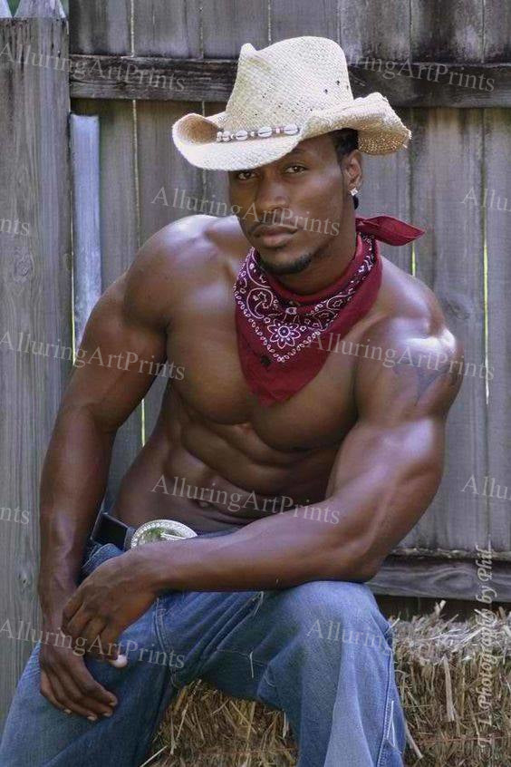 Black Male Model Cowboy Muscular - U901