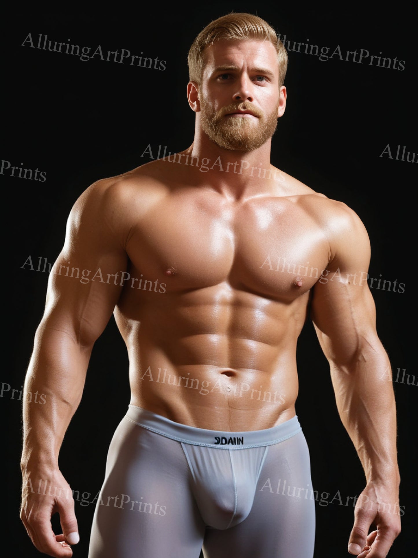 Male Model Muscular Digital Art AI Fantasy - U924