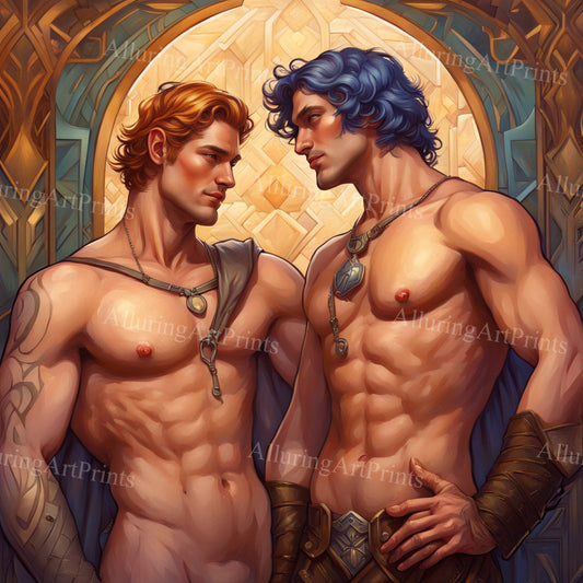 Male Models Muscular Digital Art AI Fantasy - U933