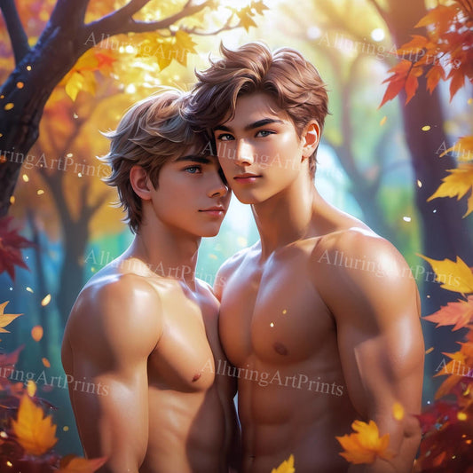 Male Models Muscular Digital Art AI Fantasy - U937