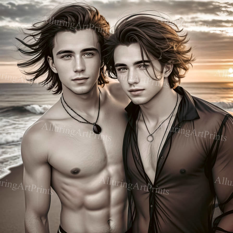 Male Models Muscular Digital Art AI Fantasy - U945