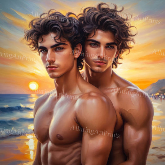 Male Models Muscular Digital Art AI Fantasy - U946