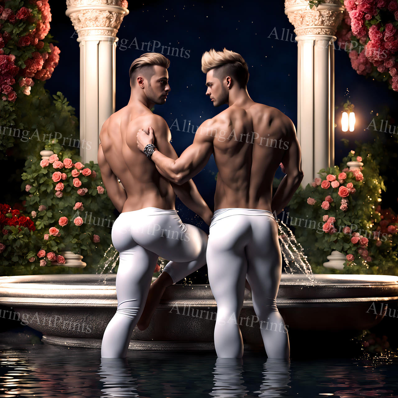 Male Models Muscular Digital Art AI Fantasy - U973