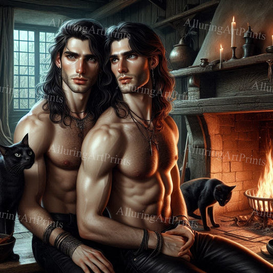 Male Models Muscular Digital Art AI Fantasy - U975