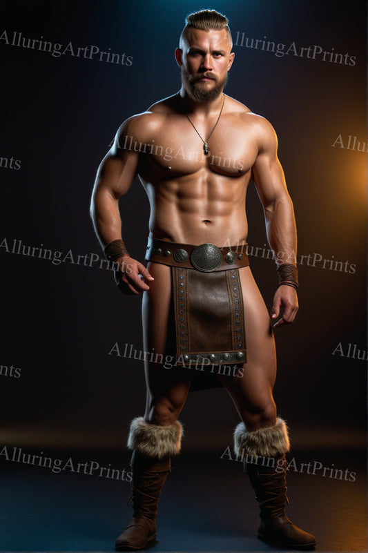 Male Model Muscular Digital Art AI Fantasy - UU1063